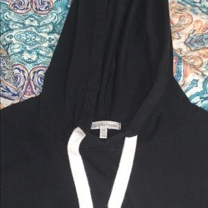 Charlotte Russe black and white slim hooded dress